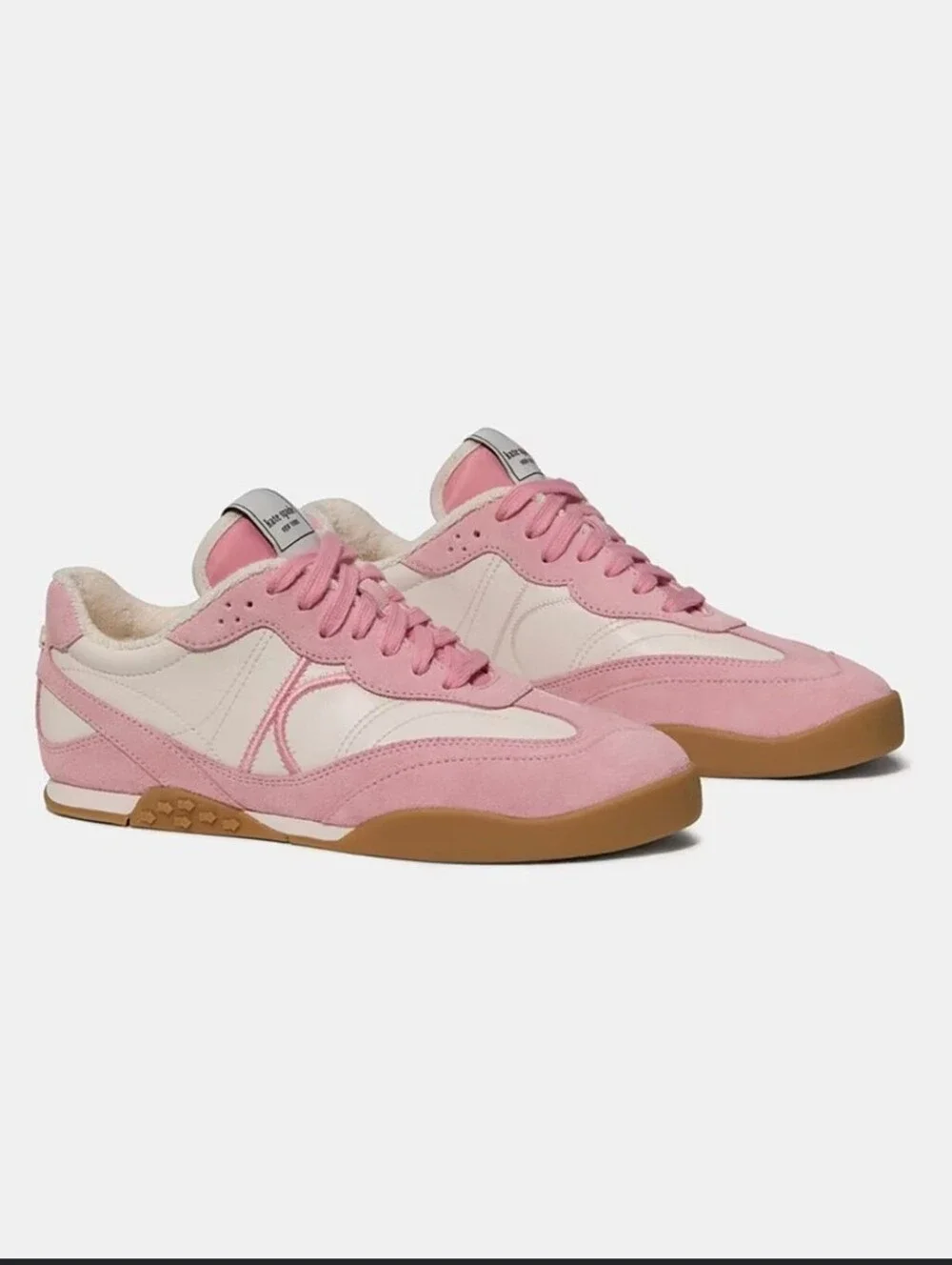 Kate Spade KS Drift Lace-Up Sneakers, Cream/Grapefruit Soda